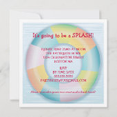 Birthday Pool Party Colorful Fun Float Invitation (Back)