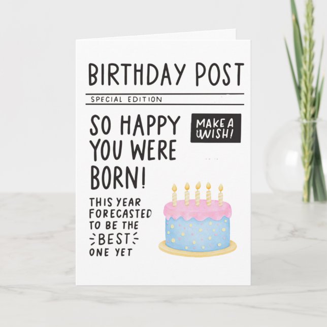 Birthday Post Greeting Card (Front)