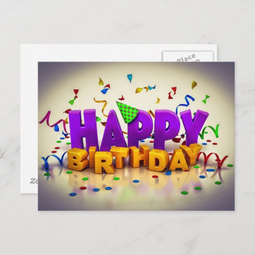 birthday postcard | Zazzle