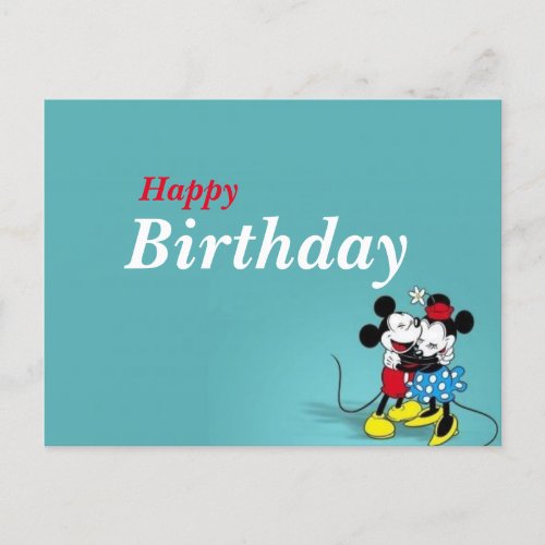 birthday postcard Disney 