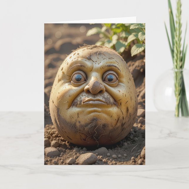 Birthday Potato Head In Dirt Card (Front)
