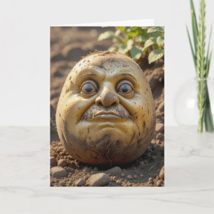 Birthday Potato Head In Dirt Card