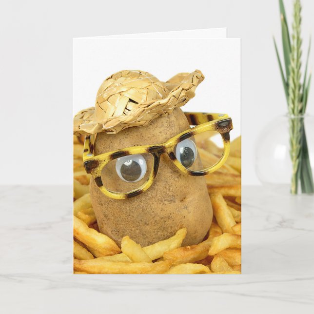 birthday potato in french fries card (Front)