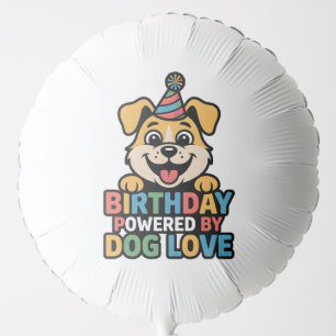Birthday Powered by Dog Love Design Balloon