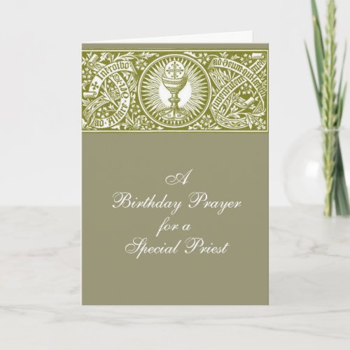 Birthday Prayer Eucharist Latin Prayer for  Priest Card