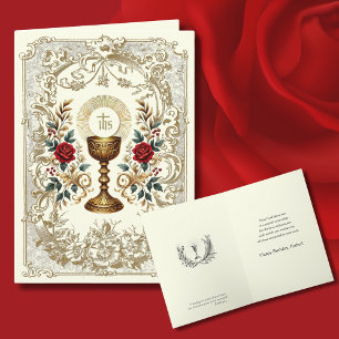 Birthday Prayer Eucharist Scripture Priest Card