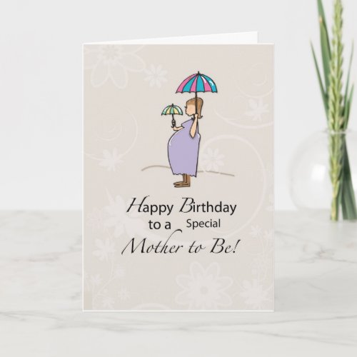 Birthday Pregnant Mom Card