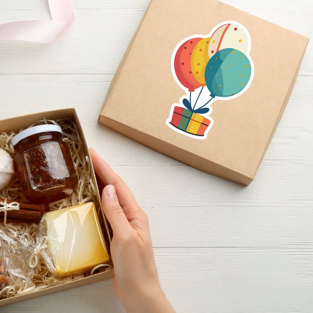 Birthday Present Balloons Sticker (Creator Uploaded)