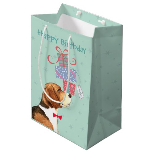 Birthday Presents Beagle Medium Gift Bag