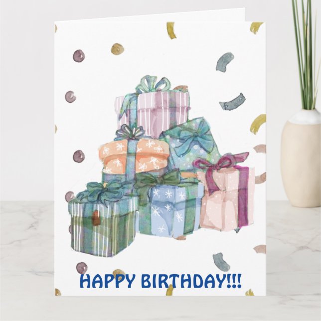 BIRTHDAY PRESENTS CARD (Front)