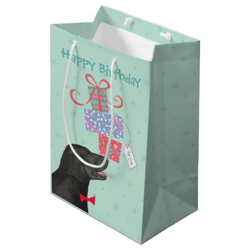 Birthday Presents Flat_Coated Retriever Medium Gift Bag