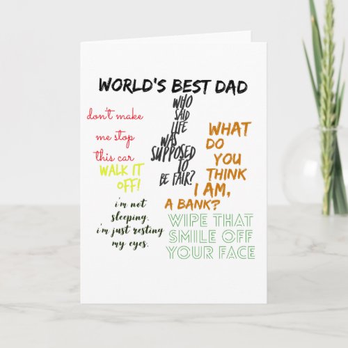 Birthday Presents For Dad Card