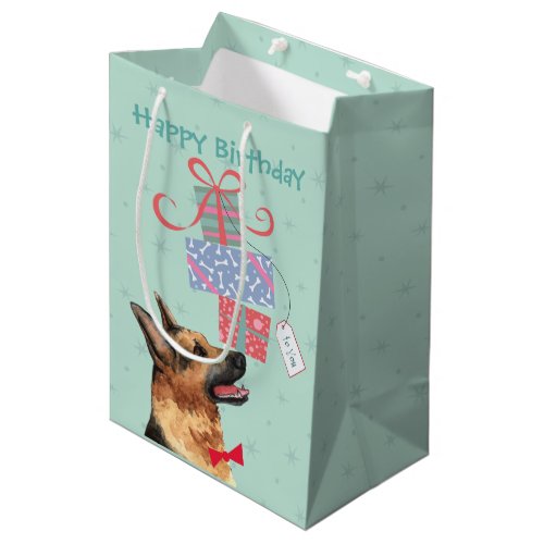 Birthday Presents German Shepherd Medium Gift Bag