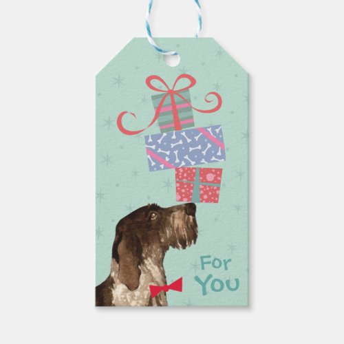Birthday Presents German Wirehaired Pointer Gift Tags