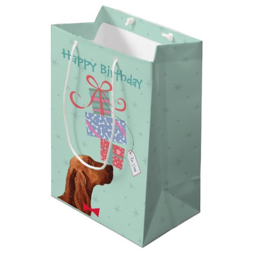 Birthday Presents Irish Setter Medium Gift Bag