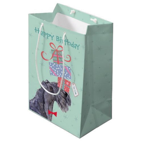 Birthday Presents Kerry Blue Terrier Medium Gift Bag