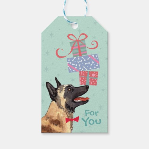 Birthday Presents Malinois Gift Tags