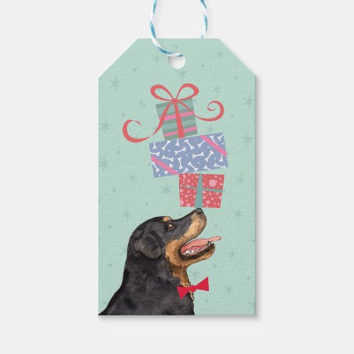 Birthday Presents Rottweiler Gift Tags