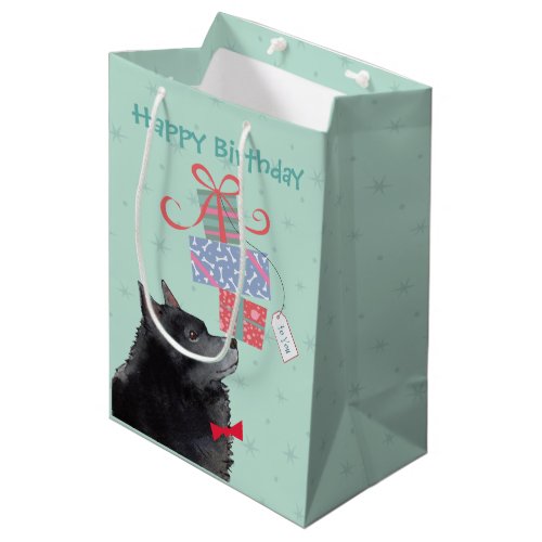 Birthday Presents Schipperke Medium Gift Bag
