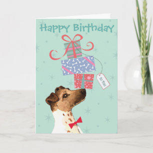 Birthday Presents Smooth Fox Terrier Card