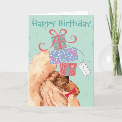 Birthday Presents Toy Poodle Card