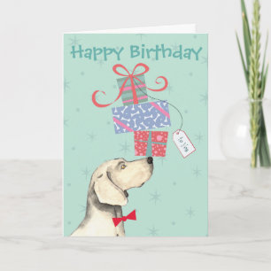 Birthday Presents Weimaraner Greeting Card