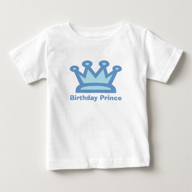 Birthday Prince Baby Boy Birthday TShirt (Front)