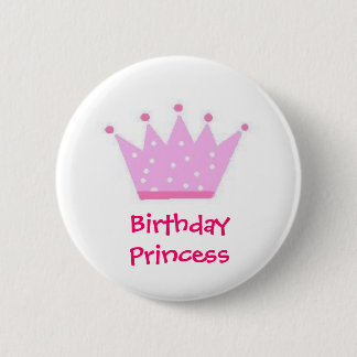 Birthday princee (Polka Dot) Button