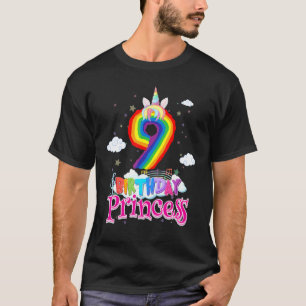 Birthday Princess 9 Years Old Funny 9th Birthday K T-Shirt
