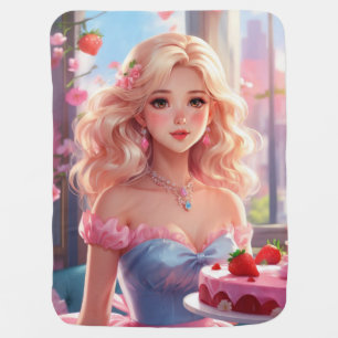 Birthday princess baby blanket