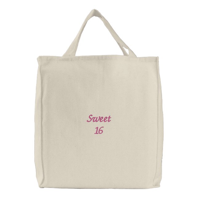Birthday Princess Embroidered Tote Bag (Front)