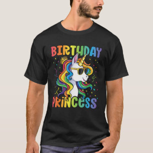 Birthday Princess Girls Kids Toddler Cute Unicorn T-Shirt