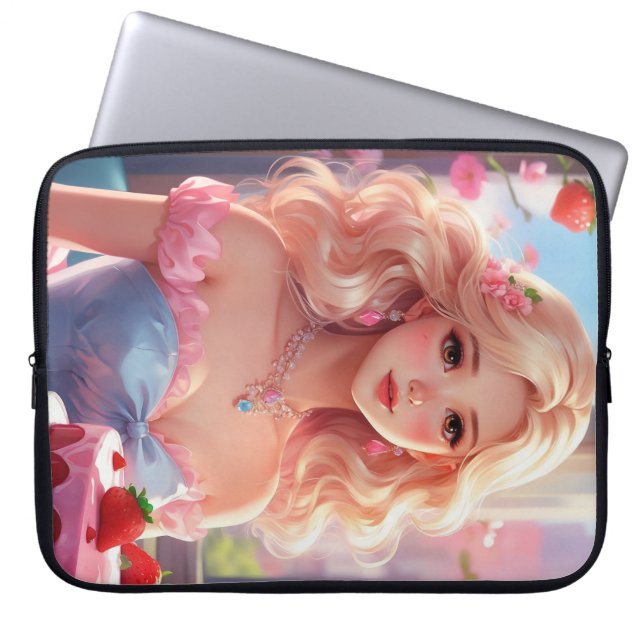 Birthday princess  laptop sleeve (Front)