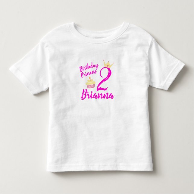 Birthday Princess Second Birthday Girl Shirt (Front)