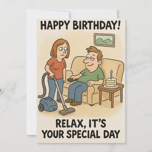 Birthday Privileges Holiday Card (Front)