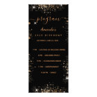 Birthday Progam Quiz black gold glitter photo