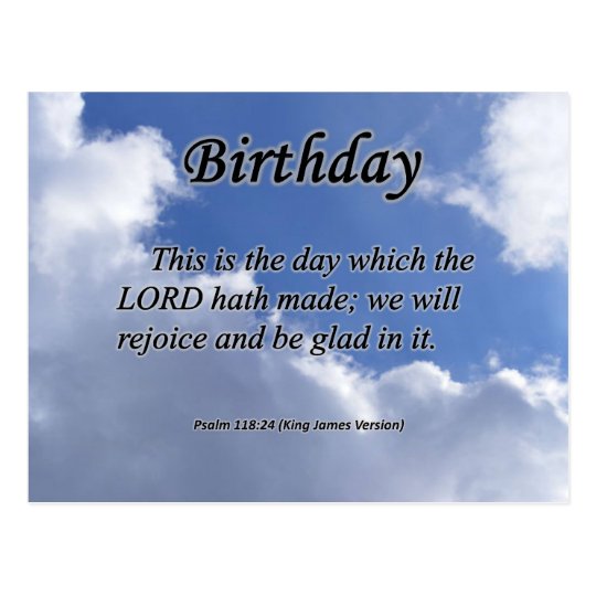 Birthday Psalm 118-24 Postcard | Zazzle.com