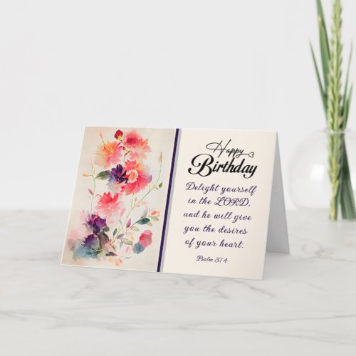 Birthday Psalm 374 Delight Yourself  in the LORD Card