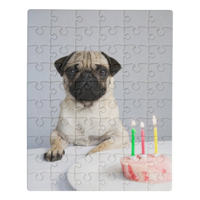 Birthday Pug Jigsaw Puzzle (Puzzle Vertical)