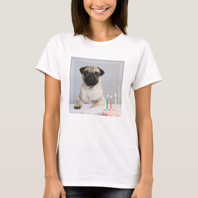 Birthday Pug T-Shirt (Front)