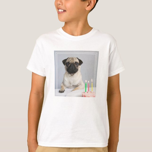 Birthday Pug T-Shirt (Front)