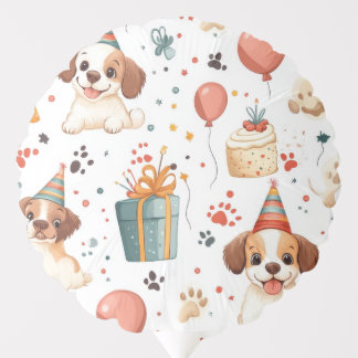 "Birthday Puppy Helium Balloon" Balloon