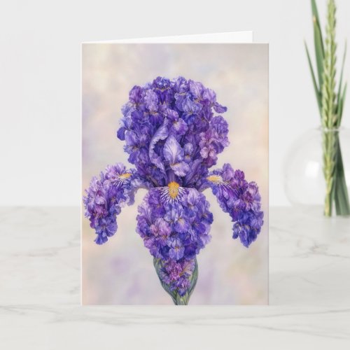 Birthday Purple Iris Card