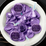 Birthday purple violet glitter dust thank you hershey®'s kisses®<br><div class="desc">For an elegant 50th (or any age) birthday party. A deep purple background color. The purple color is uneven. Decorated with violet faux glitter dust. Personalize and add a name. With the text "thank you"</div>