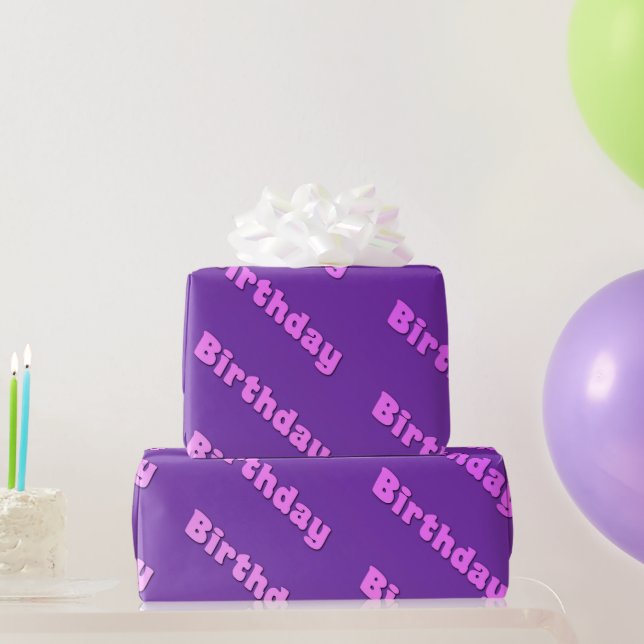 Birthday (purple) wrapping paper (Party Gifts)