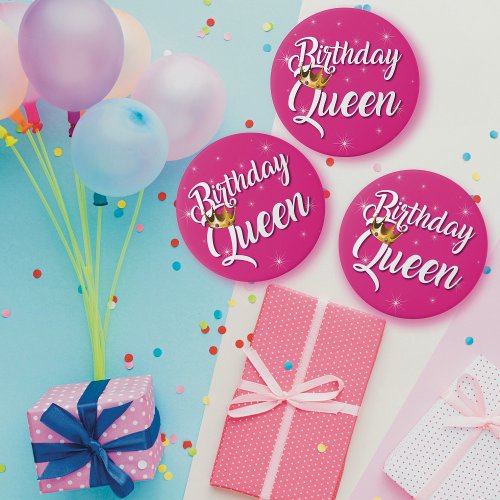 Birthday Queen 3 Inch Round Button