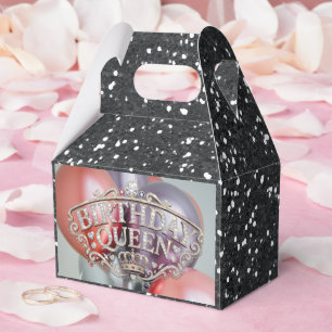 Birthday Queen Balloons Favor Box