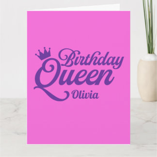Birthday Queen Blank Card