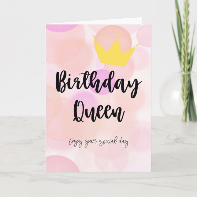 Birthday Queen Card (Front)