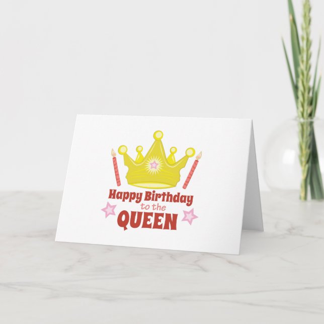 Birthday Queen Card (Front)